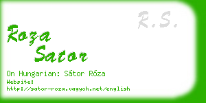roza sator business card