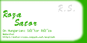 roza sator business card